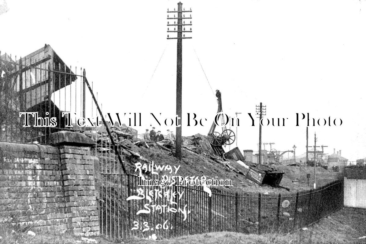 BU 1422 - Railway Disaster, Bletchley Station, Buckinghamshire 1906