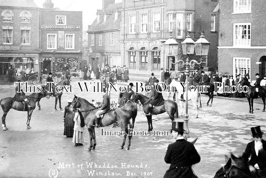 BU 1444 - Meet Of Whaddon Hounds, Winslow, Buckinghamshire c1907