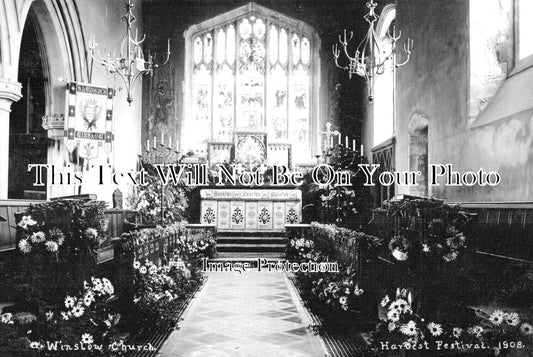 BU 1673 - Harvest Festival, Winslow Church, Buckinghamshire 1908