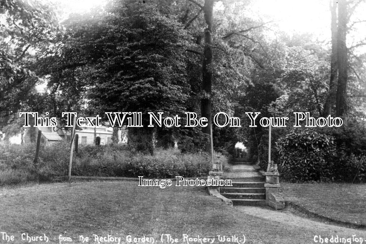 BU 1789 - The Church From The Rectory Garden, Cheddington, Buckinghamshire