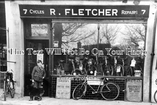 BU 1882 - R Fletcher Bicycle Shop, Thorney Lane, Iver, Buckinghamshire c1917
