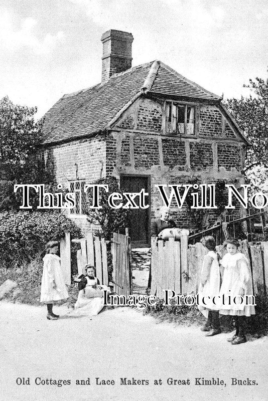 BU 1913 - Old Cottages & Lace Makers, Great Kimble, Buckinghamshire