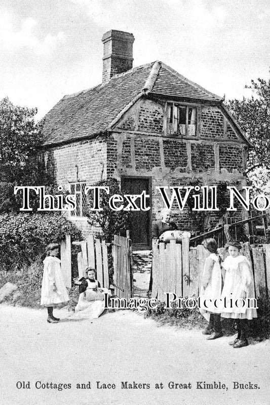 BU 1913 - Old Cottages & Lace Makers, Great Kimble, Buckinghamshire