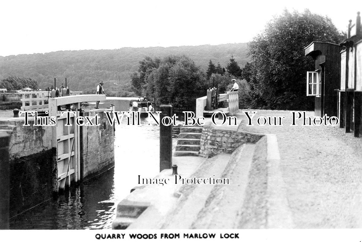 BU 1973 - Quarry Woods From Marlow Lock, Buckinghamshire