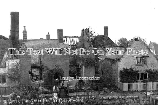 BU 2159 - After The Great Fire At Castlethorpe, Buckinghamshire 1905