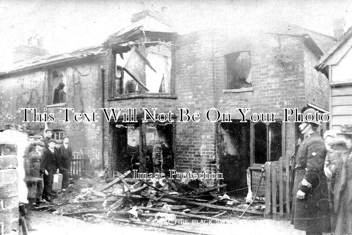 BU 2166 - Fatal Fire, The Black Swan, High Wycombe, Buckinghamshire 1905