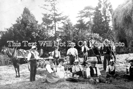 BU 2248 - Gathering The Hay, Farming Scene, Buckingham Area 1910