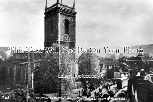 BU 2291 - Parish Church & Guildhall, High Wycombe, Buckinghamshire