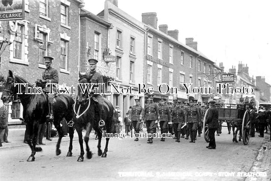 BU 2298 - Military In Stoney Stratford, Buckinghamshire c1913