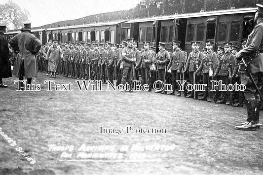 BU 2410 - Troops Arriving At Wolverton Railway Station, Buckinghamshire WW1