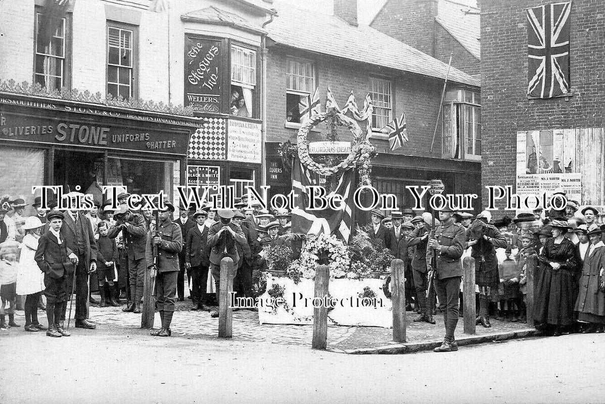 BU 2455 - Unveiling Temporary War Memorial, Chesham, Buckinghamshire WW1