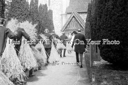 BU 268 - Harvest Festival, Hambleden Church, Buckinghamshire c1909