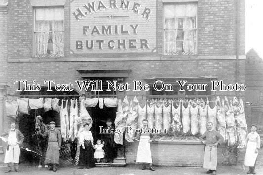 BU 297 - Butcher, 8 High St, Buckingham, Buckinghamshire c1906