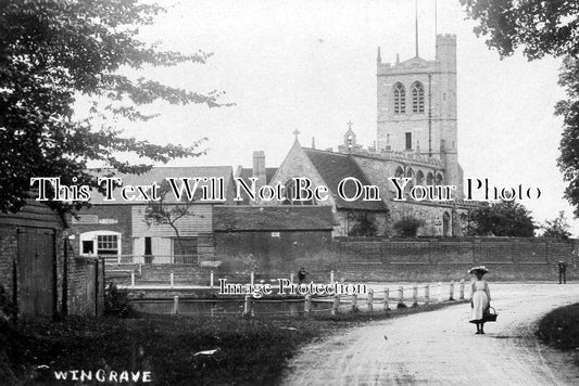 BU 468 - Wingrave Church & Pond, Buckinghamshire c1909
