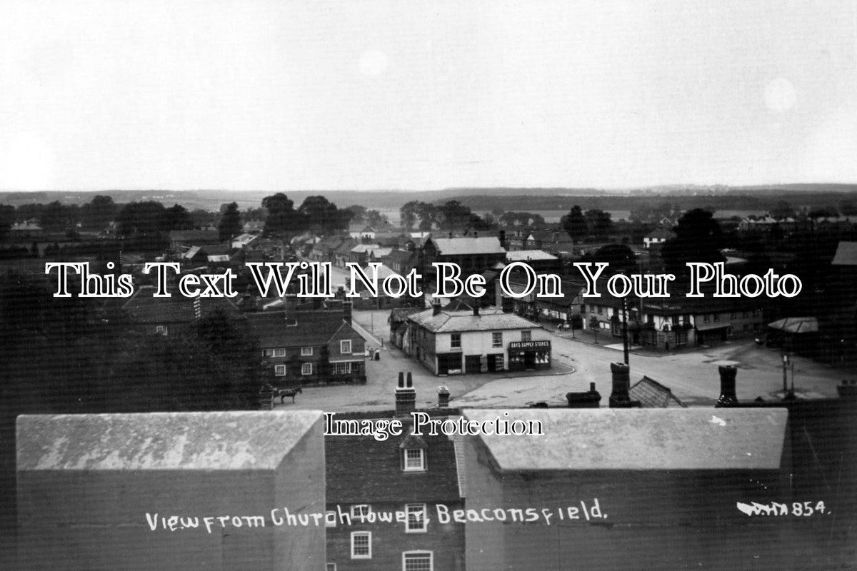 BU 517 - View From Church Tower, Beaconsfield, Buckinghamshire