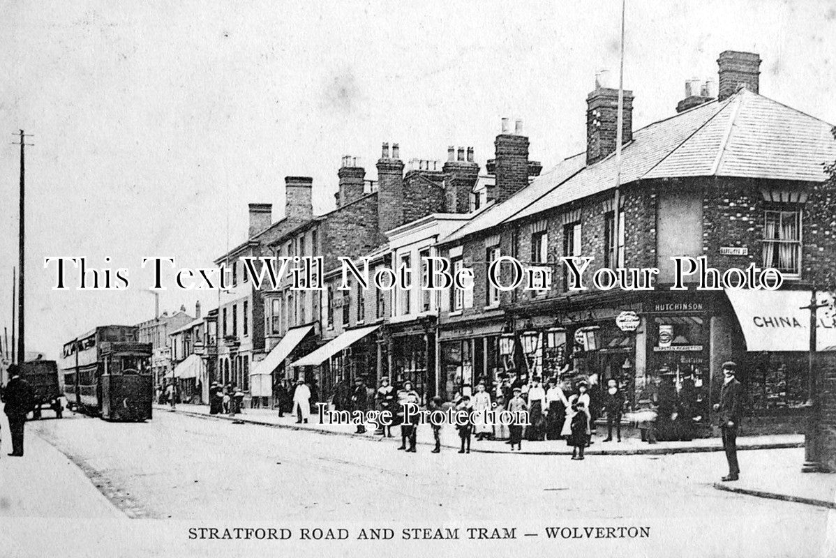 BU 573 - The Steam Tram, Stratford Road, Wolverton, Buckinghamshire c1904