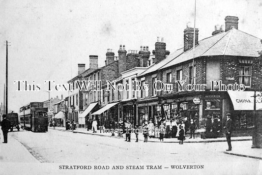 BU 573 - The Steam Tram, Stratford Road, Wolverton, Buckinghamshire c1904