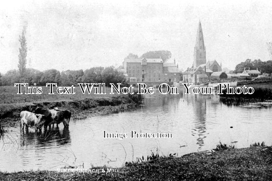 BU 634 - Olney Church & Mill, Buckinghamshire c1906