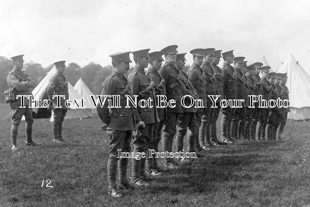 BU 706 - Soldiers At Camp Stowe, Buckinghamshire c1915 WW1