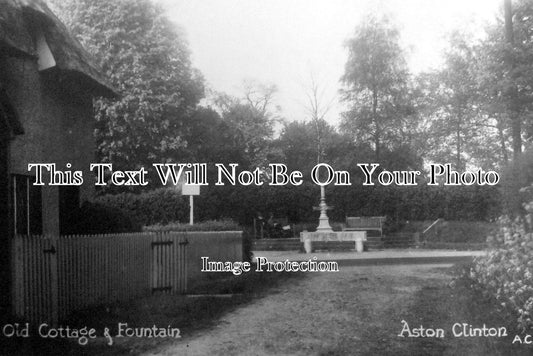 BU 794 - Old Cottage & Fountain, Aston Clinton, Buckinghamshire c1930