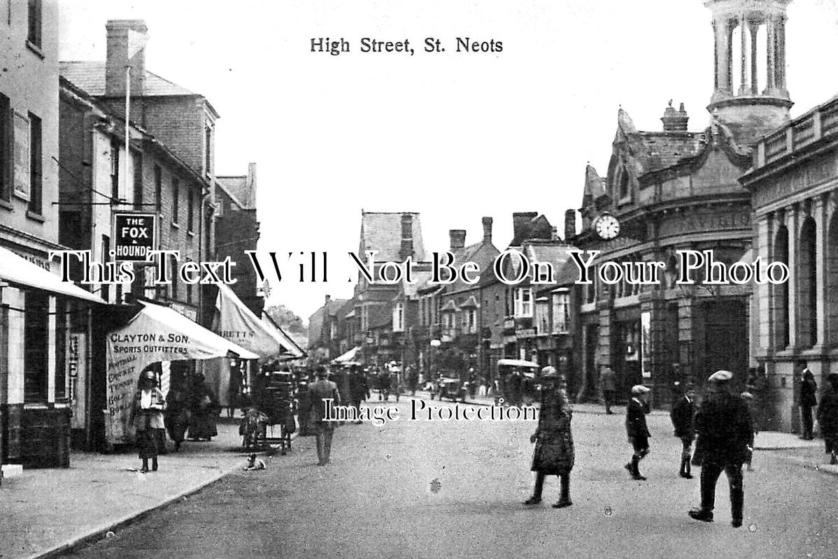 CA 1020 - High Street, St Neots, Cambridgeshire c1929