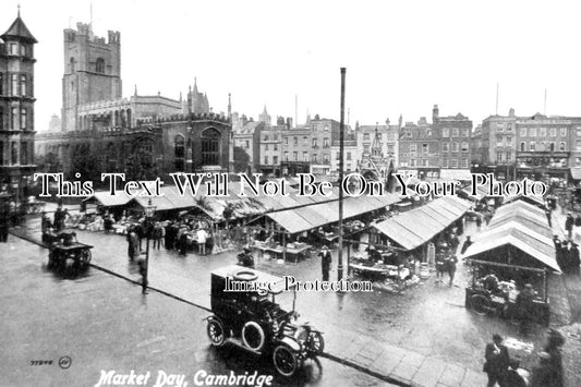 CA 1045 - Market Day, Cambridge, Cambridgeshire c1915