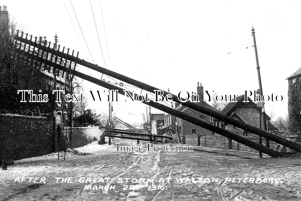 CA 1077 - Great Storm At Walton, Peterborough, Cambridgeshire 1916