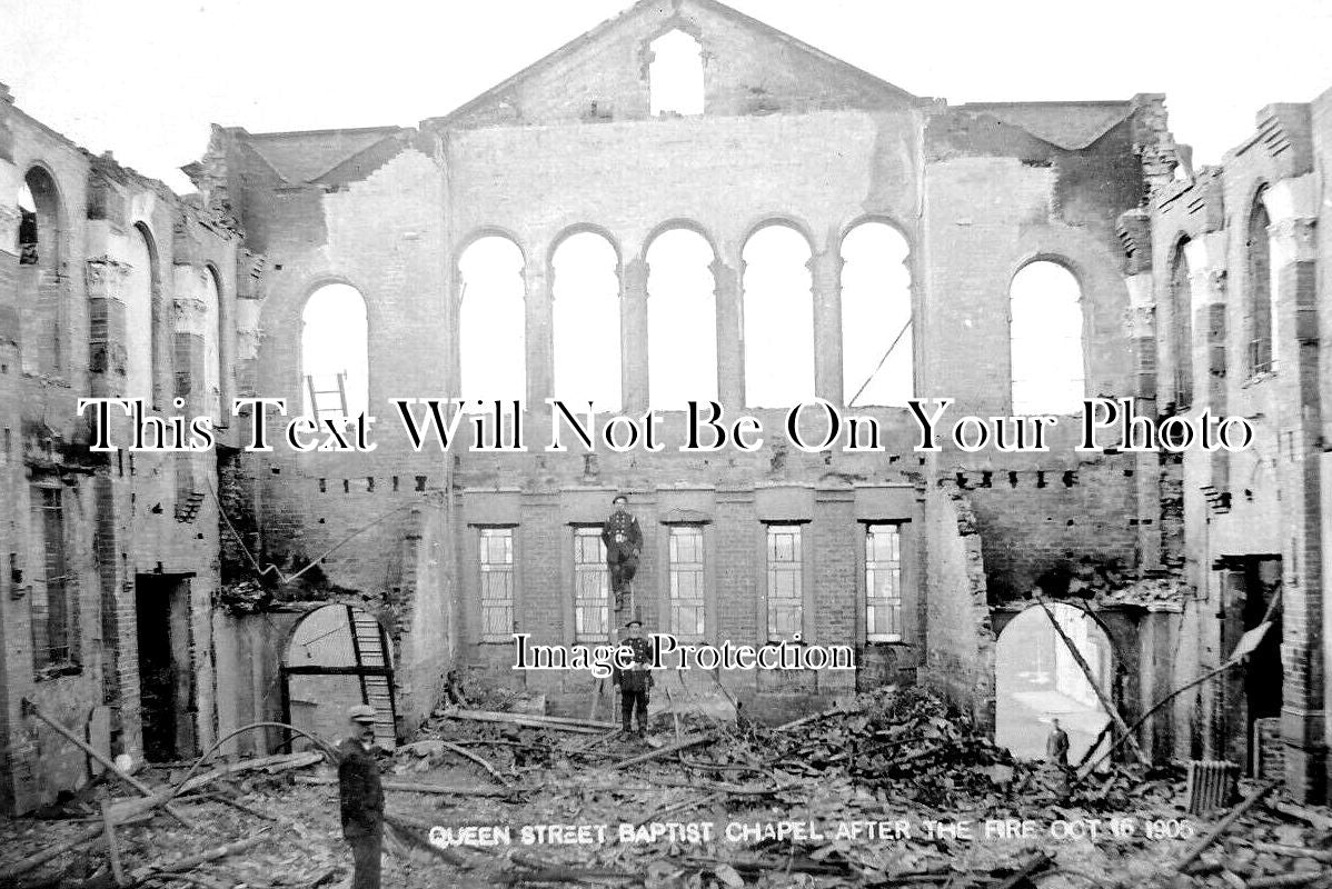 CA 1135 - Queen Street Baptist Chapel Fire, Peterborough, Cambridgeshire 1905