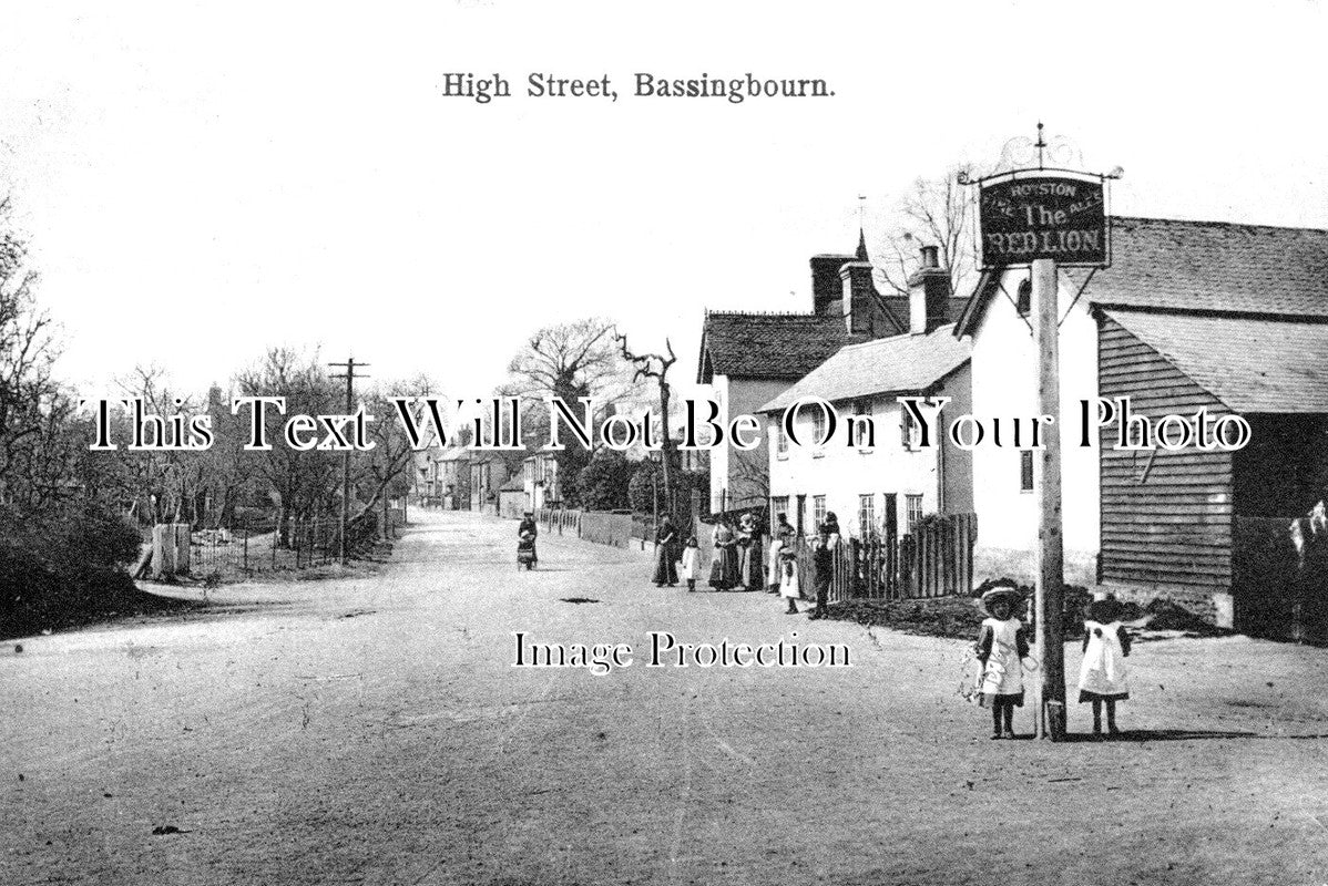 CA 1321 - The Red Lion Pub, High Street, Bassingbourn, Cambridgeshire c1911