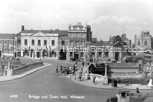 CA 1589 - Bridge & Town Hall, Wisbech, Cambridgeshire c1953