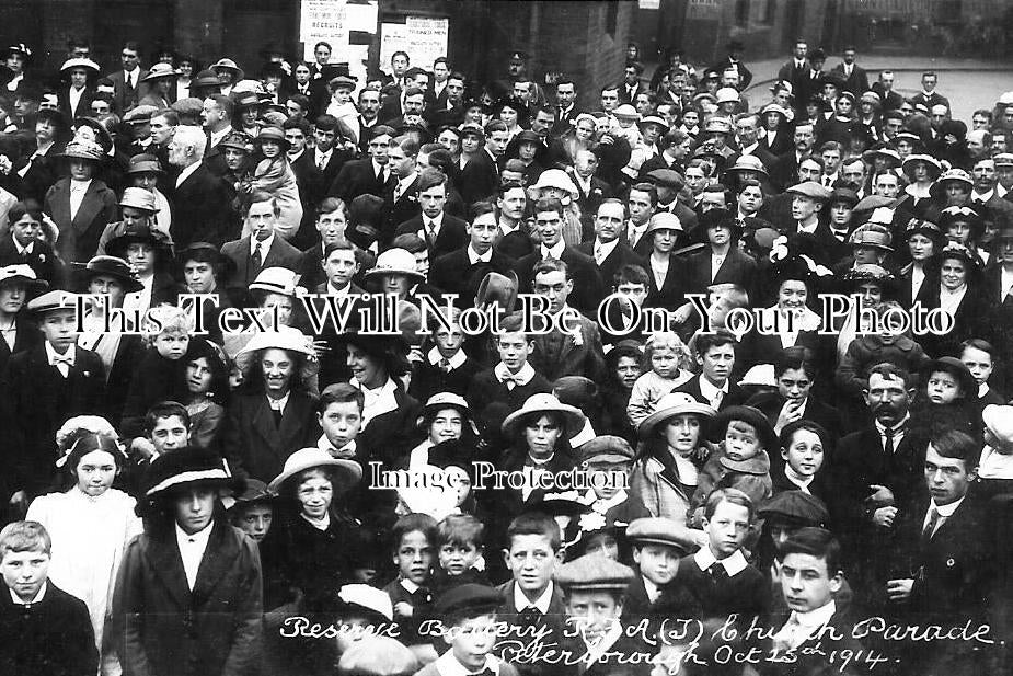 CA 1695 - Reserve Battery RFA Church Parade, Peterborough 1914 WW1