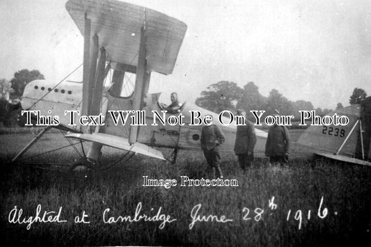 CA 175 - Alighted At Cambridge, Cambridgeshire c1916