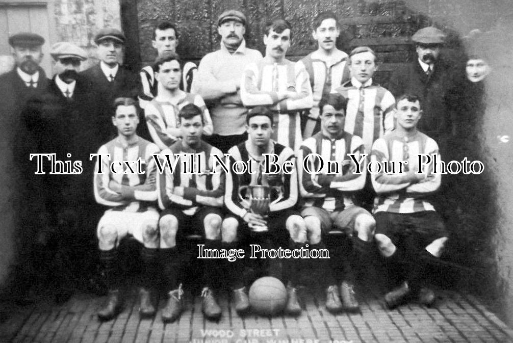 CA 196 - Wood Street Junior Cup Winners, Football Team, Peterborough, Cambridgeshire 1907