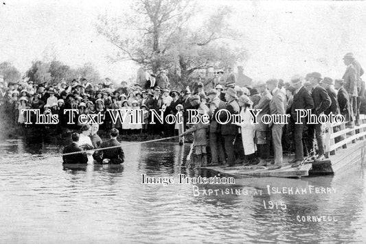 CA 217 - Baptising At Isleham Ferry, Cambridgeshire 1915