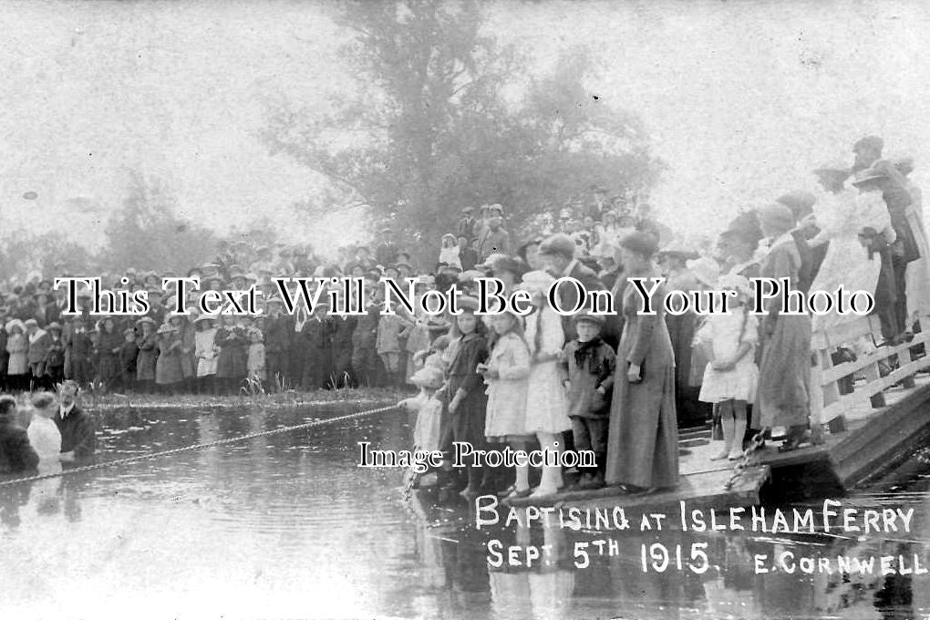 CA 249 - Baptising At Isleham Ferry, Cambridgeshire 1915