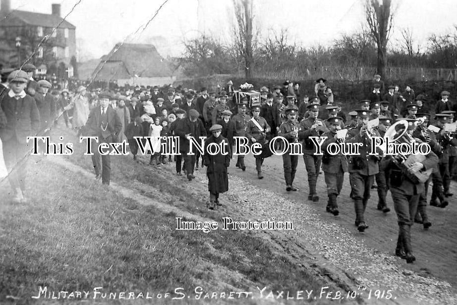 CA 279 - Military Funeral Of S.Garrett, Yaxley, Cambridgeshire 1915