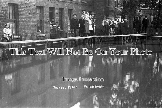 CA 298 - School Place, Peterborough Flood, Cambridgeshire August 1912