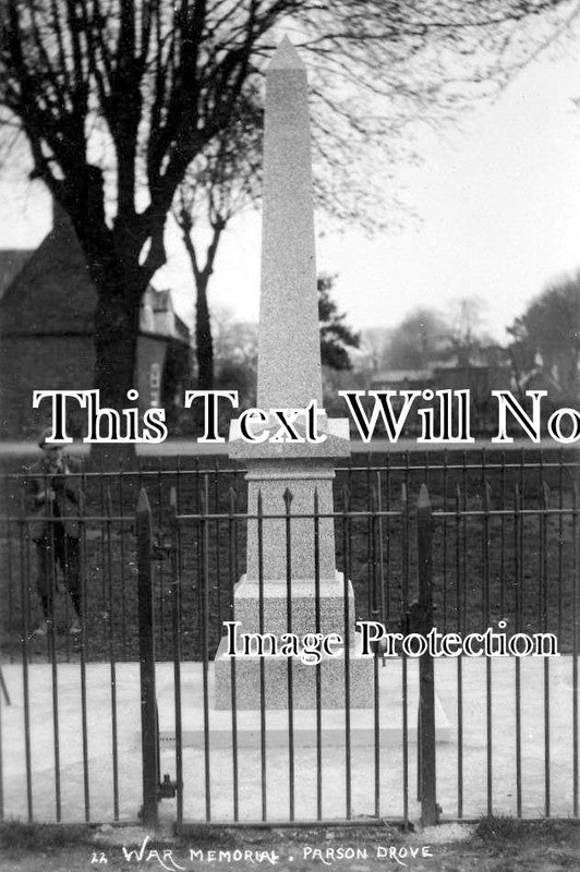 CA 364 - Parsons Drove War Memorial, Cambridgeshire c1920 – JB Archive