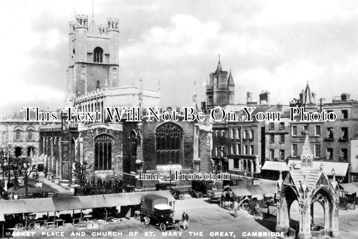 CA 475 - Market Place & Church Of St Mary The Great, Cambridge, Cambridgeshire