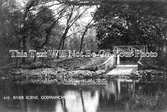 CA 568 - River Scene, Godmanchester, Cambridgeshire c1923