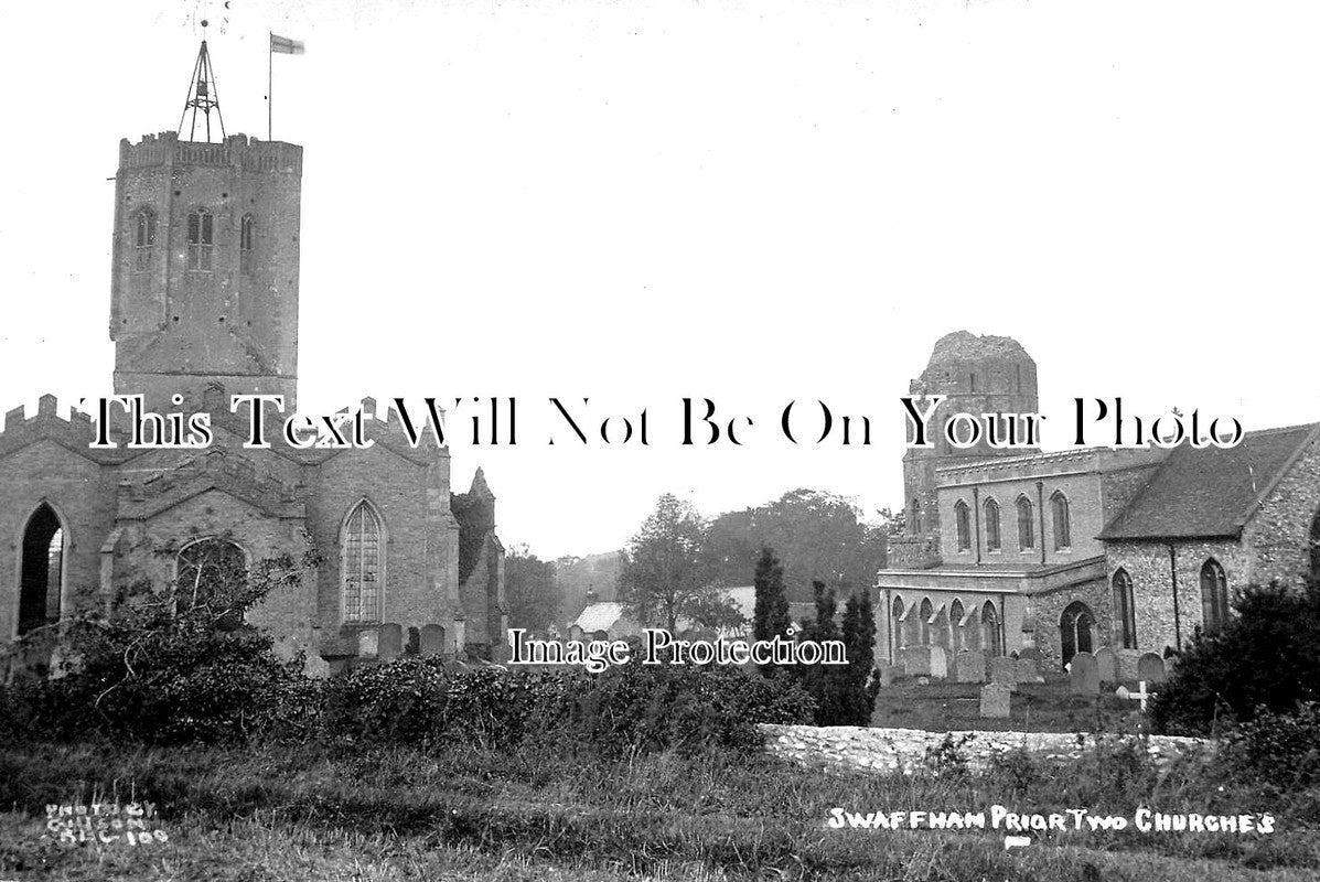 CA 664 - Swaffham Prior Two Churches, Cambridgeshire c1915