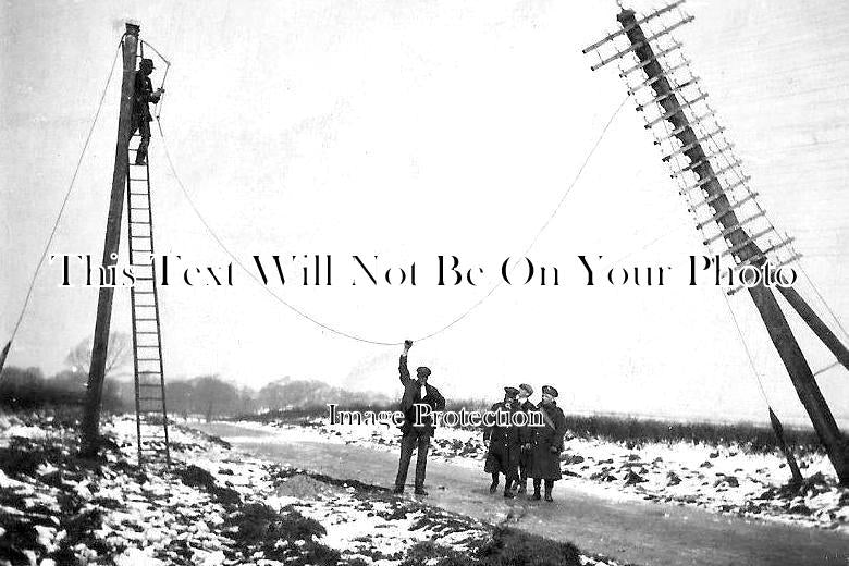 CA 704 - Caxton To Longstowe Road Cable Repairs After Blizzard, Cambridgeshire 1916