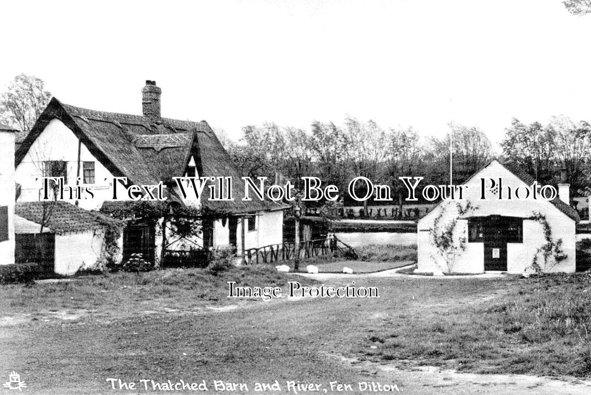 CA 709 - The Thatched Barn & River, Fen Ditton, Cambridgeshire – JB Archive