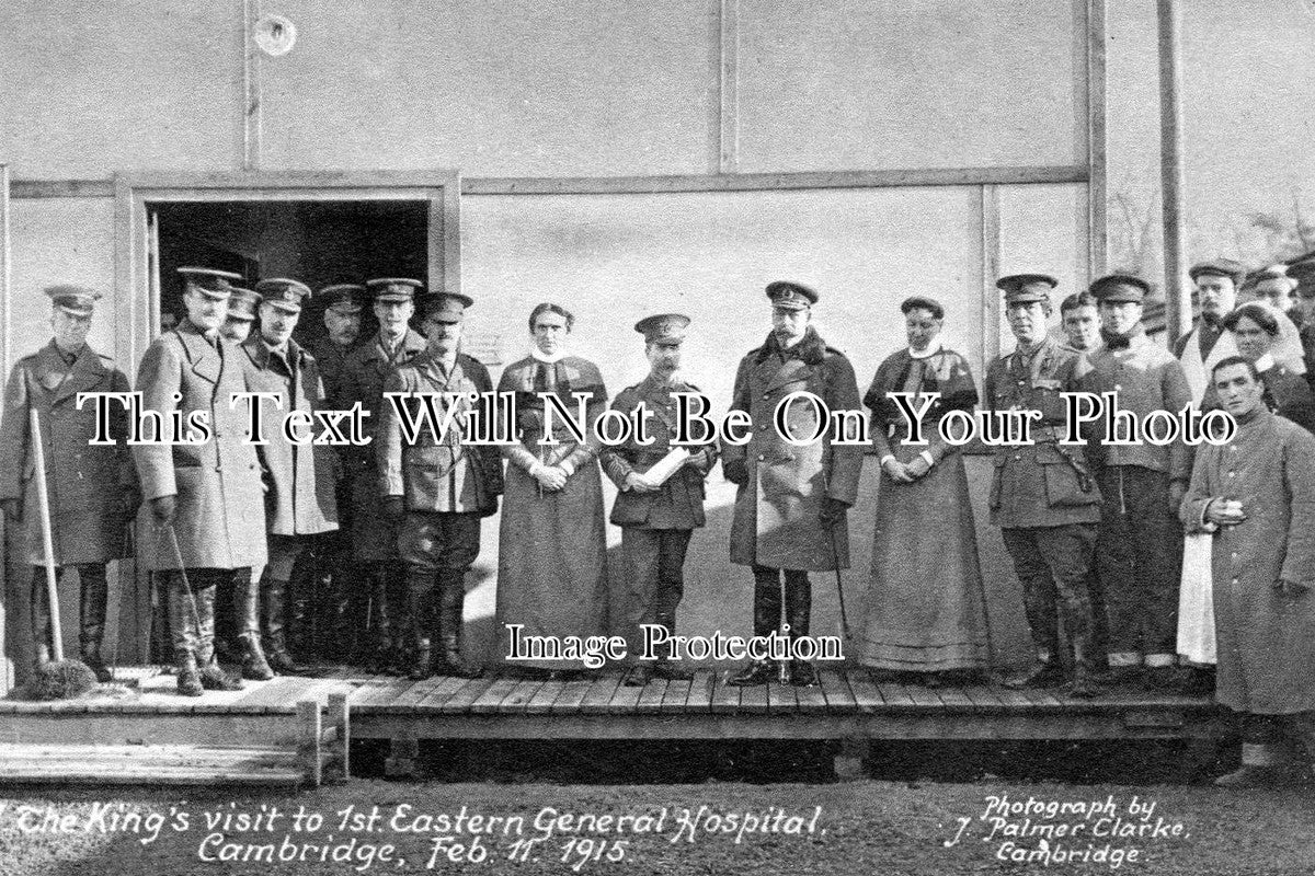 CA 75 - King's Visit, General Hospital, Cambridgeshire 1915