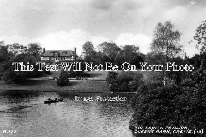 CH 1018 - The Lake & Pavilion, Queens Park, Crewe, Cheshire