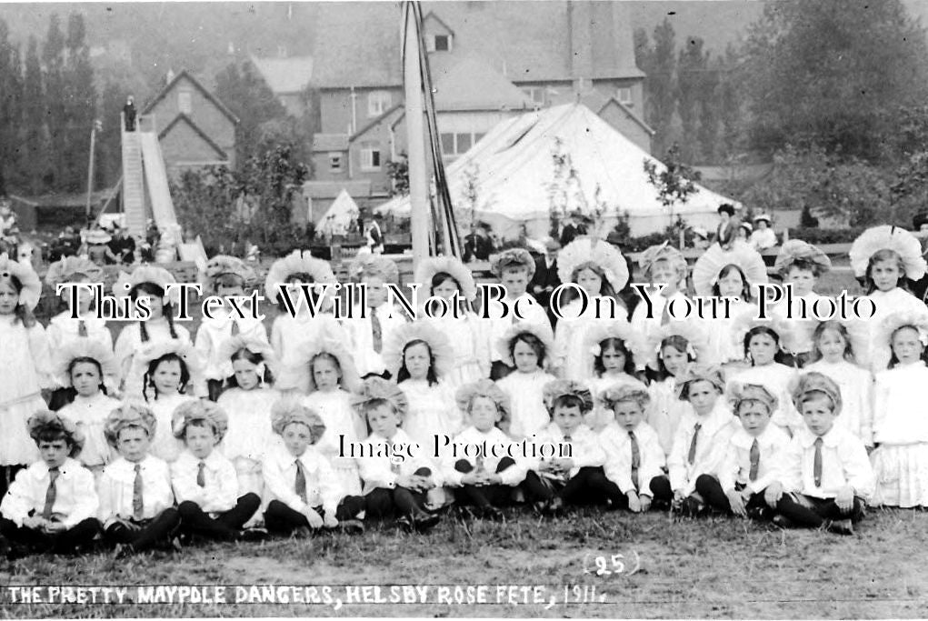 CH 106 - Maypole Dancers, Helsby Rose Fete, Cheshire 1911