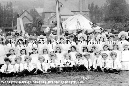 CH 106 - Maypole Dancers, Helsby Rose Fete, Cheshire 1911
