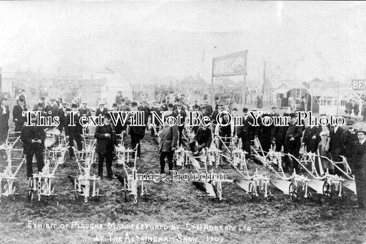 CH 1084 - Exhibit Of Ploughs By Roberts, Altrincham Show, Cheshire 1909
