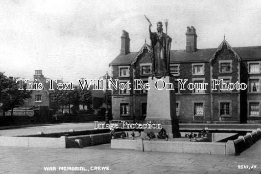 CH 1095 - War Memorial, Crewe, Cheshire