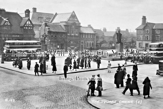 CH 1119 - The Square, Crewe, Cheshire c1937